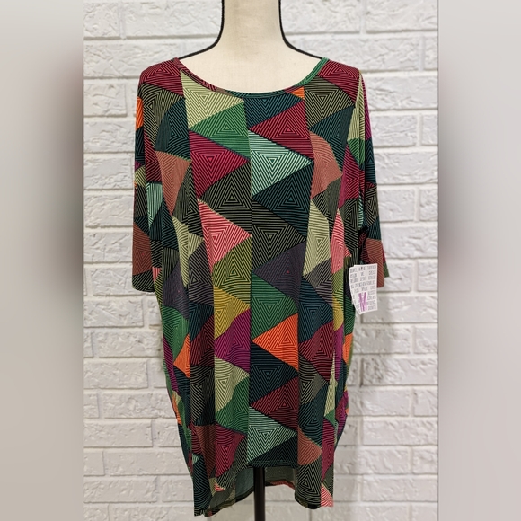 LuLaRoe Tops - NWT LuLaRoe Irma Geometric Colorful Tunic Top Size Medium Shirt multicolored